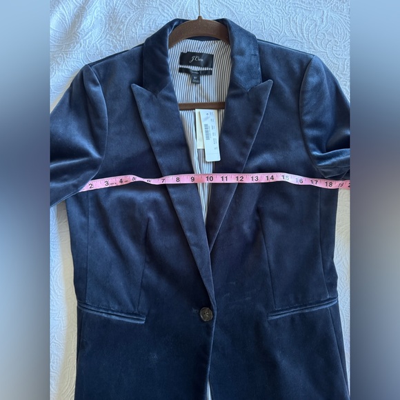 J. Crew Tall Parke blazer in velvet - navy - Picture 5 of 7
